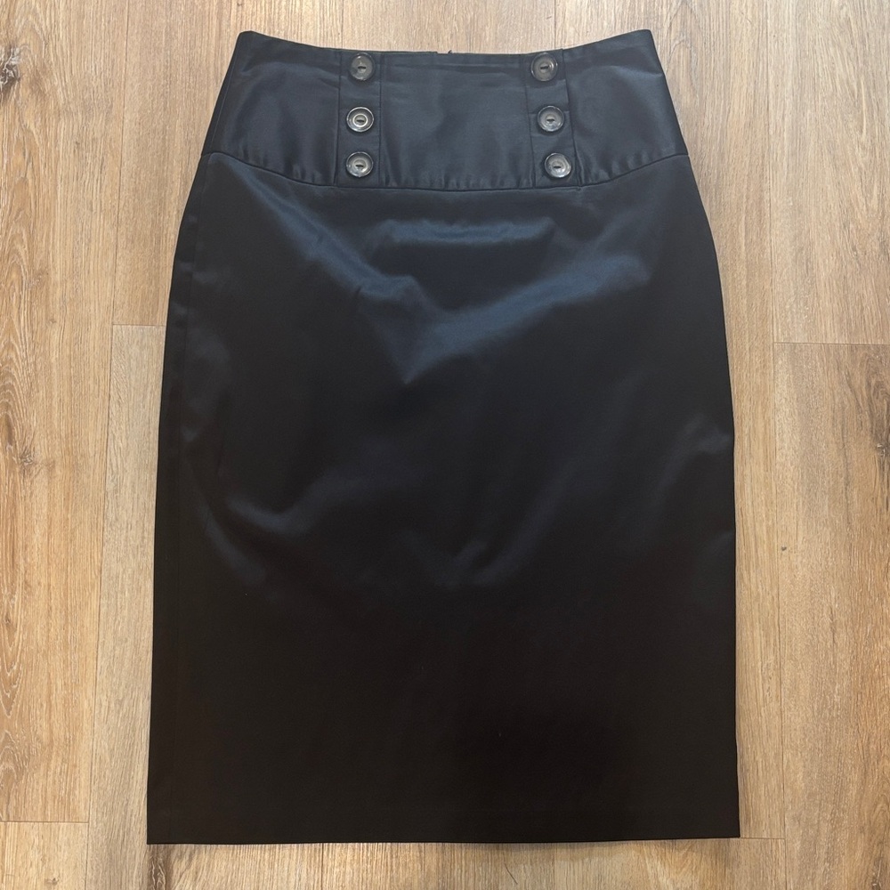 🔥Last Chance🔥Black Satin Pencil Skirt
